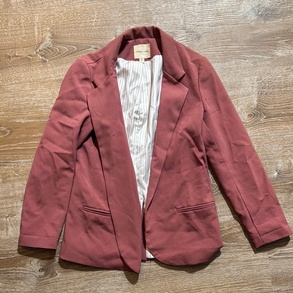 H&M Pink Corduroy Blazer Relaxed Fit